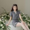 Chân váy chữ A đè dây gấu