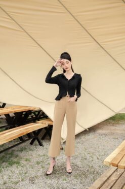 Quần ống loe túi ốp trước